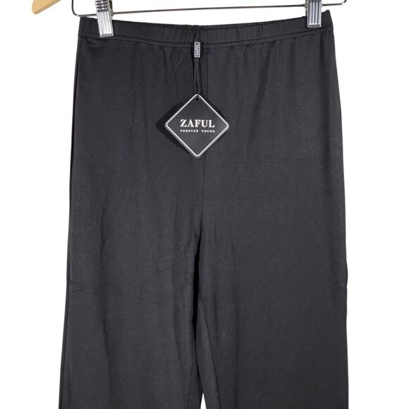 ZAFUL Black Cut-Out Crisscross Ankle Leggings Size M NWT - Picture 3 of 9